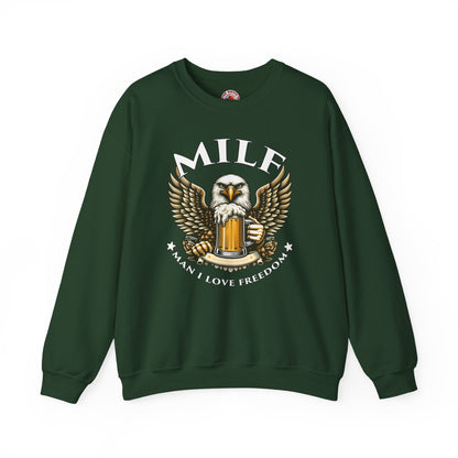 Man I Love Freedom Crewneck Sweatshirt The Devil's Pickle