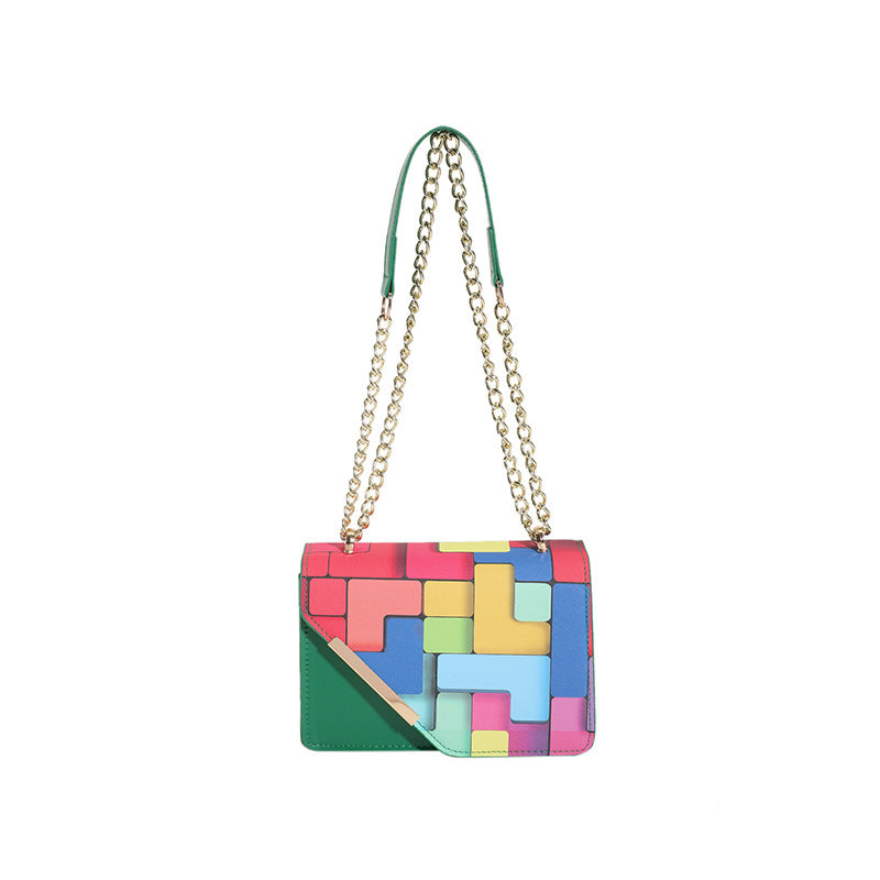 Western Style Chain Women's Fashion Color Contrast Crossbody See size chart under “more details” The Fashion Celestial
