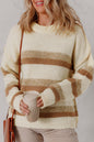 Stripe Reverse Seam Drop Shoulder Baggy Sweater Shop Style & More | Fresh Looks, Everyday Deals & Free Shipping
