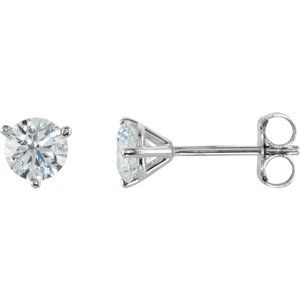 18K White 3/4 CTW Natural Diamond Stud Earrings Ethereal Legacy Boutiques