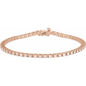 14K Rose 2 1/4 CTW Lab-Grown Diamond Line 7 1/4" Bracelet Ethereal Legacy Boutiques