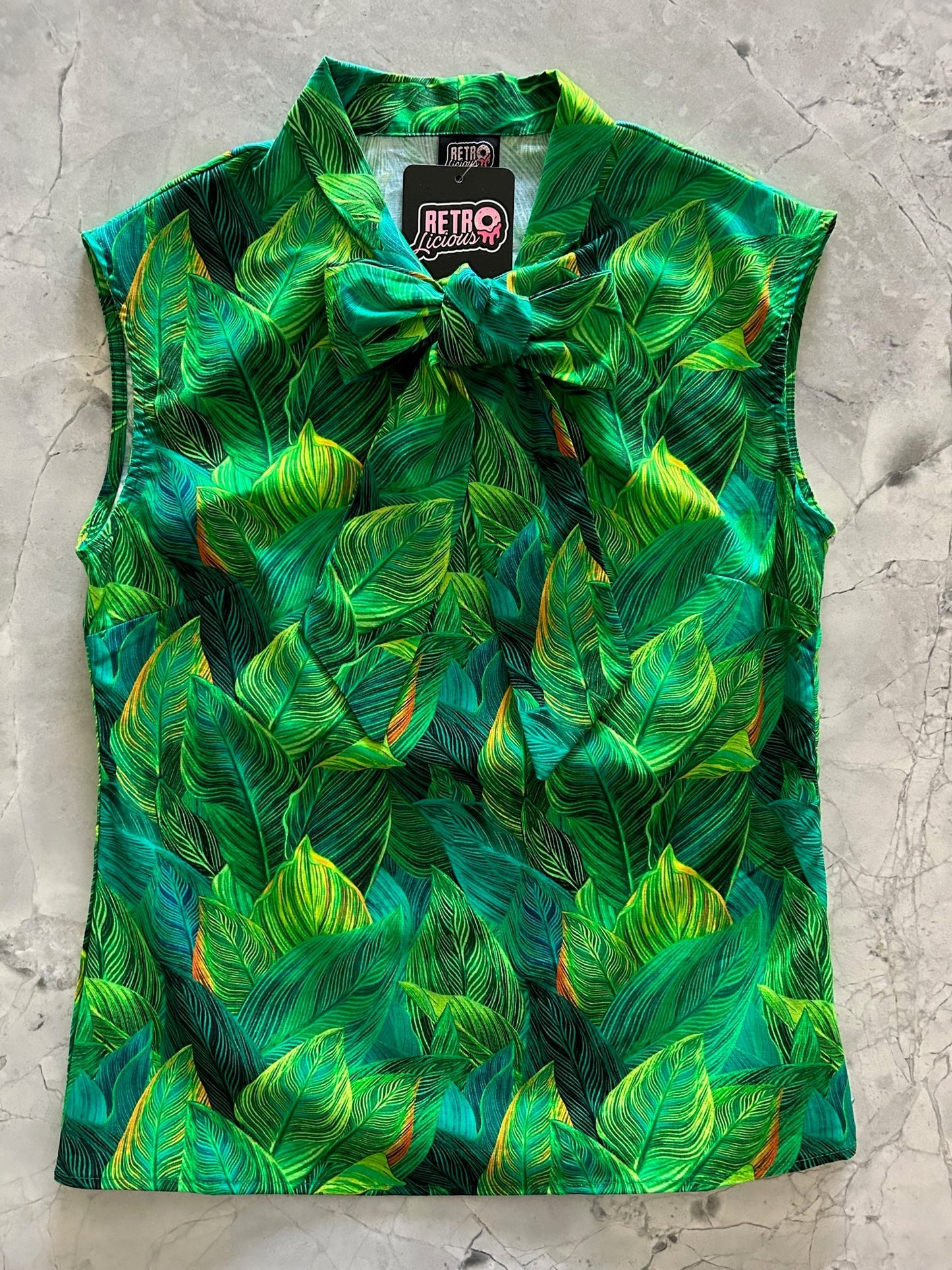 Leaves Bow Top Retrolicious