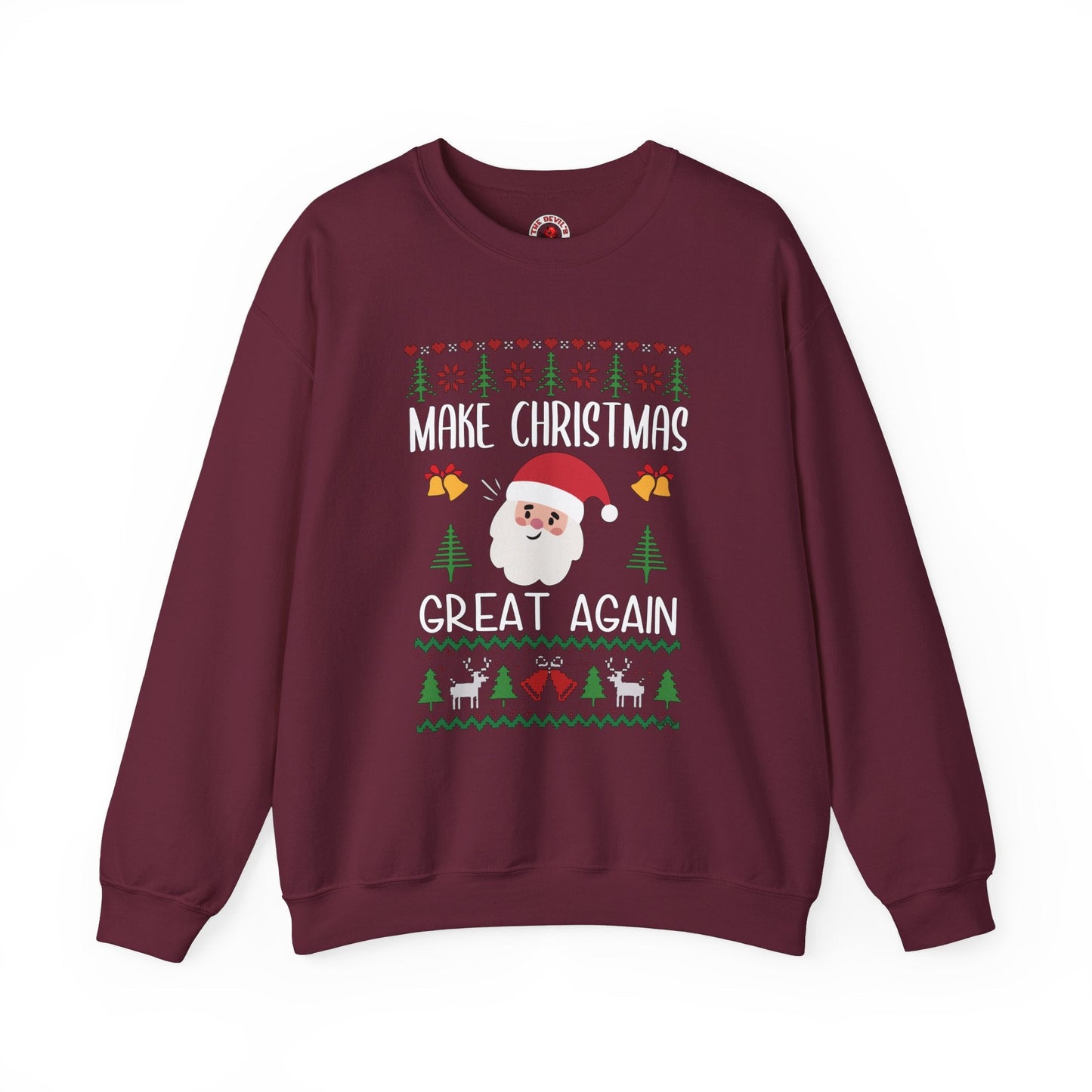 Make Christmas Great Again Crewneck Sweatshirt The Devil's Pickle