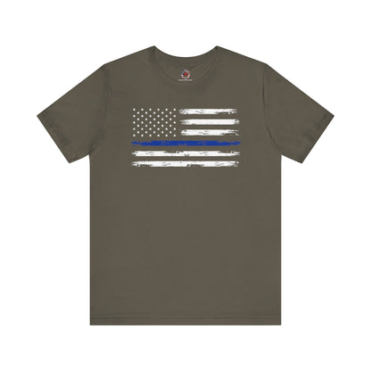 Thin Blue Line American Flag T-Shirt The Devil's Pickle