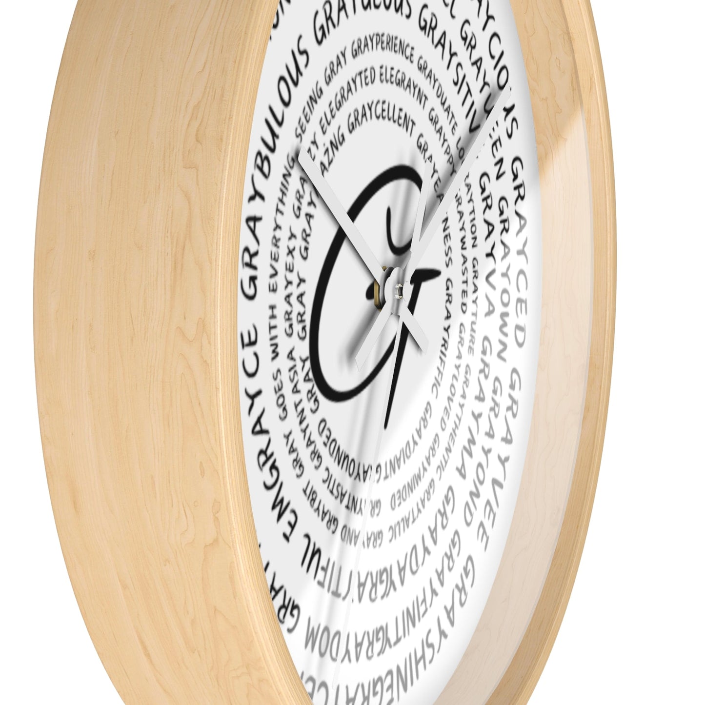 Wooden Clock Embracing Gray Hair Positivity Grayceful LLC