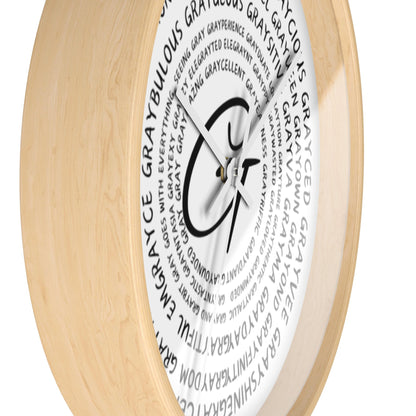 Wooden Clock Embracing Gray Hair Positivity Grayceful LLC