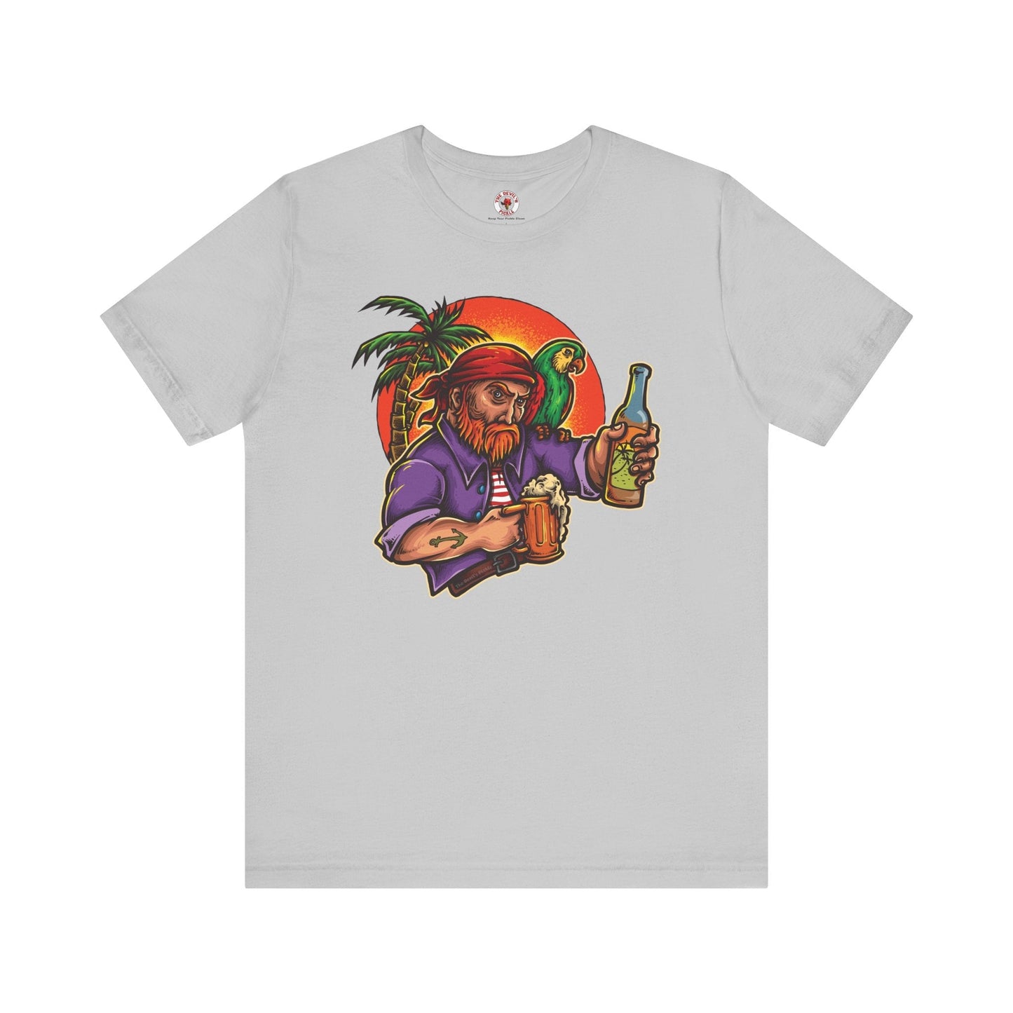 Sunset Pirate Beer T-Shirt The Devil's Pickle