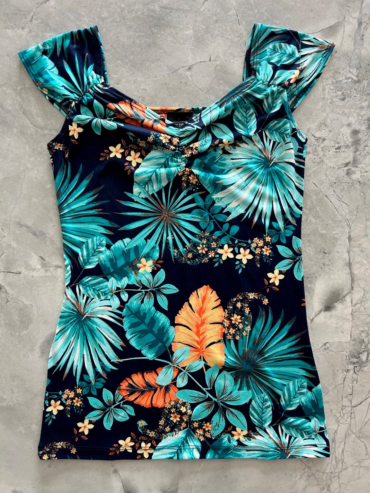 Isabel Top in Tropical - Small only Retrolicious