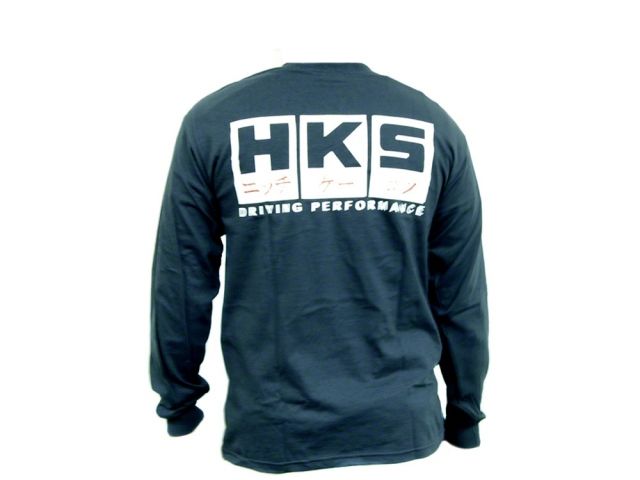 HKS Navy Blue Katakana II Long Sleeve T-Shirt FR SPORT