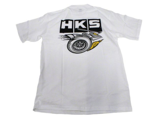 HKS Small Drift Performance White Turbee T-Shirt FR SPORT
