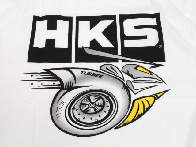HKS Small Drift Performance White Turbee T-Shirt FR SPORT