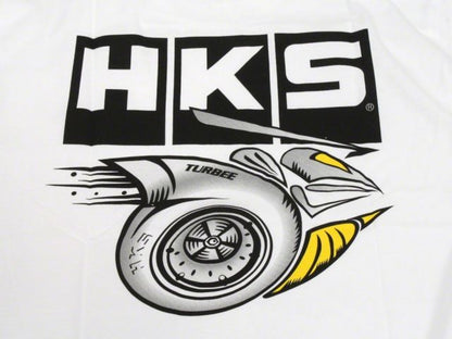 HKS Small Drift Performance White Turbee T-Shirt FR SPORT