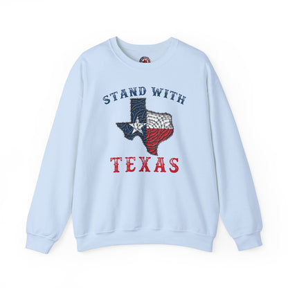 Stand With Texas Crewneck Sweatshirt The Devil's Pickle