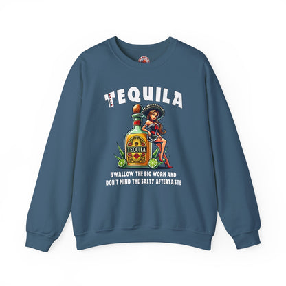 Tequila Swallow The Big Worm Crewneck Sweatshirt The Devil's Pickle