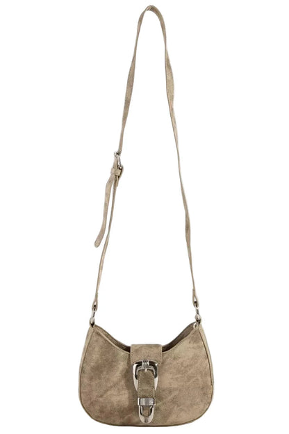 Fame Buckle Detail Hobo Shoulder Bag West2East Surf