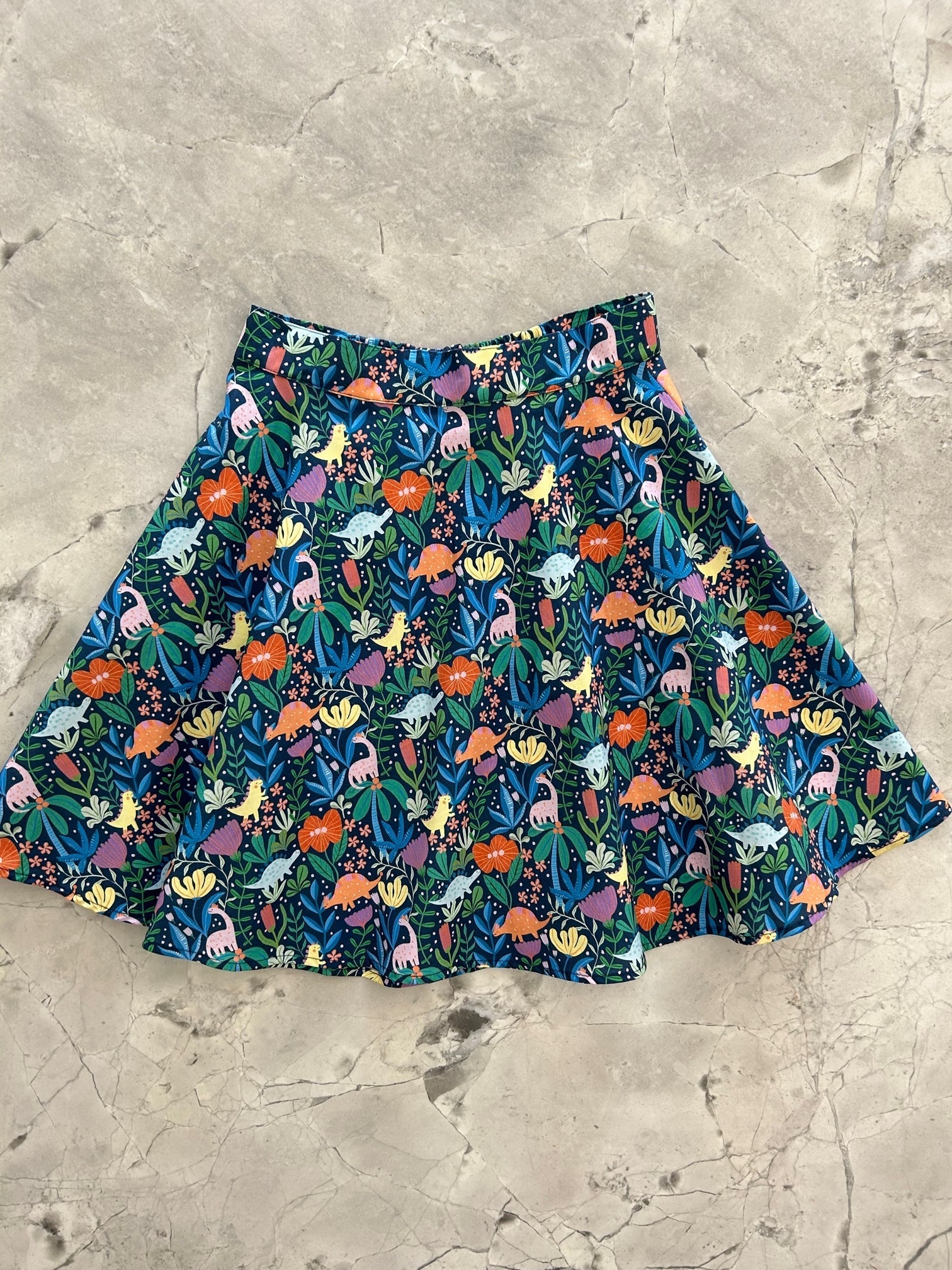 Prehistoric Skater Skirt - 1X only Retrolicious