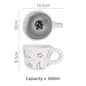 3D ceramic coffee cup with animal creativity and cute ceramic mug inside