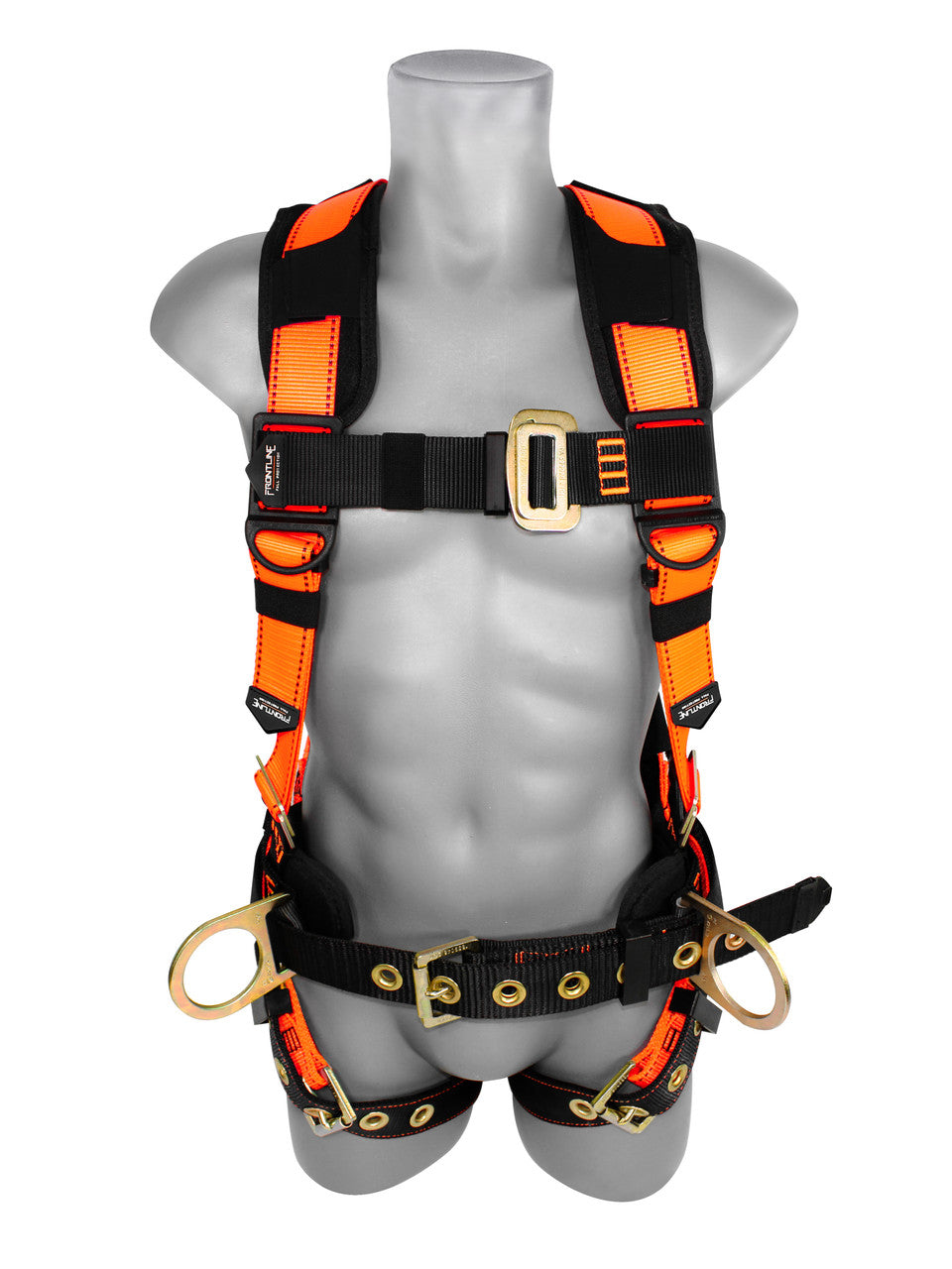 Frontline 50CTB Combat Construction Style Full Body Harness with Tongue Buckle Belt & Legs S VM Hardware