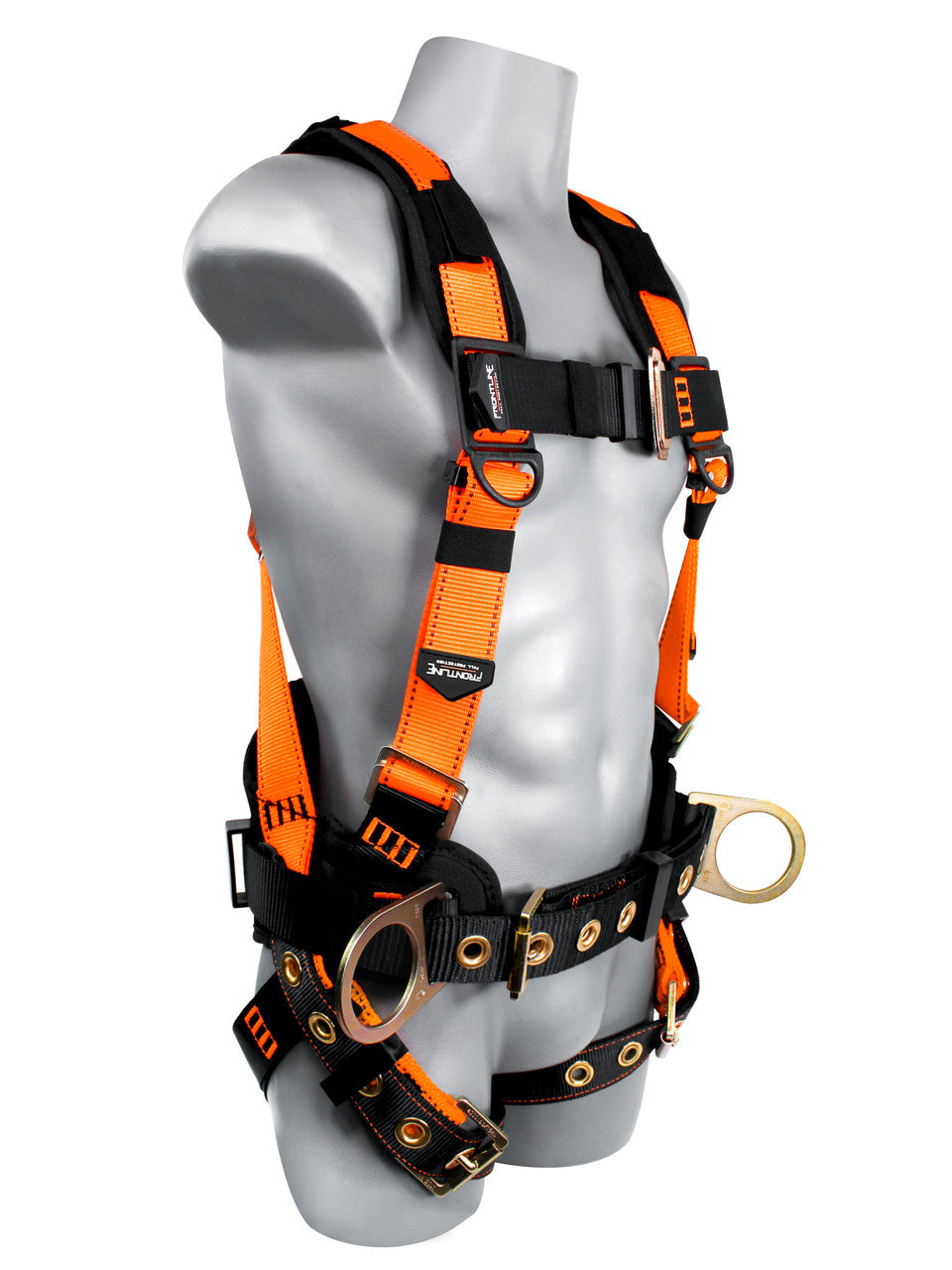 Frontline 50CTB Combat Construction Style Full Body Harness with Tongue Buckle Belt & Legs 3X/4X VM Hardware