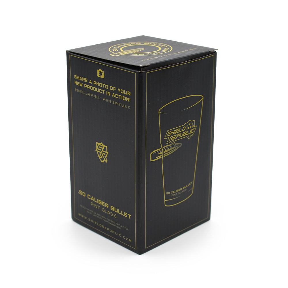 Proud Blue Collar - Pint Glass Shield Republic
