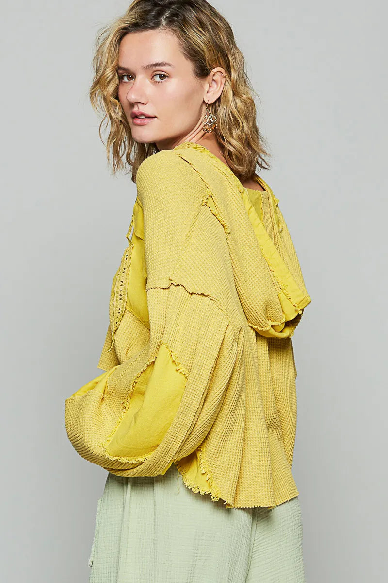 POL Raw Hem Cropped Hooded Jacket West2East Surf