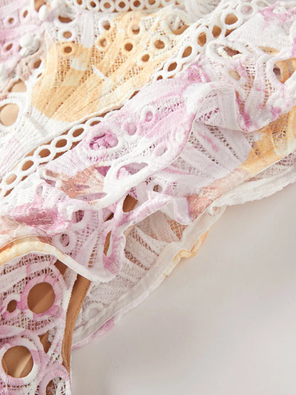 Floral Lace Detail Maxi Dress New Era Fashion LLc