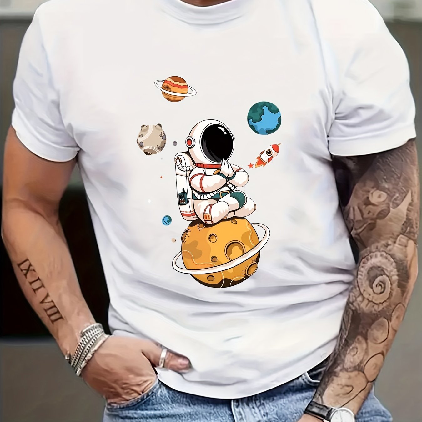 Men’s Astronaut Graphic Shirt FitiqueFit