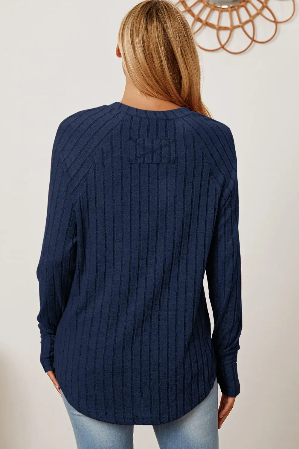 Basic Bae Full Size Ribbed Thumbhole Sleeve T-Shirt New Era Fashion LLc