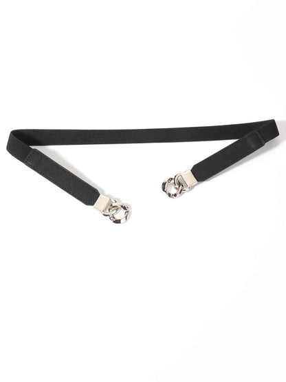 ElegantStyle Zinc Alloy Buckle Elastic PU Belt – Versatile and Stylish Accessory See size chart under “more details” The Fashion Celestial