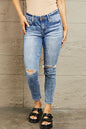 BAYEAS Mid Rise Distressed Skinny Jeans New Era Fashion LLc