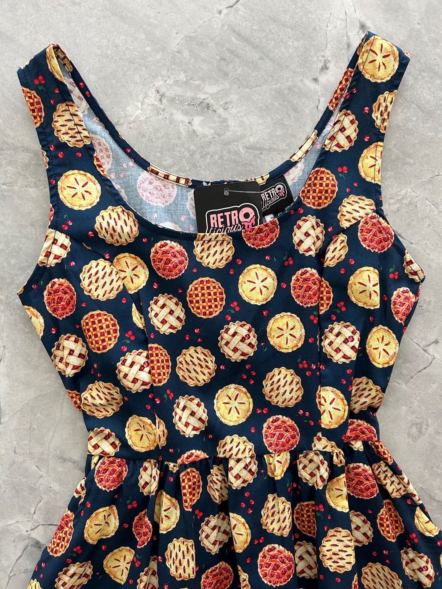 Cherry Pie Shorter Length Fit & Flare Dress - Small only, 1 left! Retrolicious