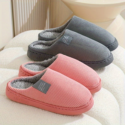 Couple's Warm Slippers for Women, Household Use for Spring, Autumn, and Winter, Non-Slip Thick Sole Indoor Postpartum Plush Slippers for Winter, for Men, Women Shoes NovaCart