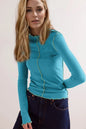 Basic Bae Contrast Trim Mock Neck Long Sleeve T-Shirt New Era Fashion LLc