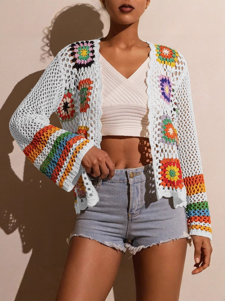 Hand-Crocheted Knitted Cardigan for Women FitiqueFit