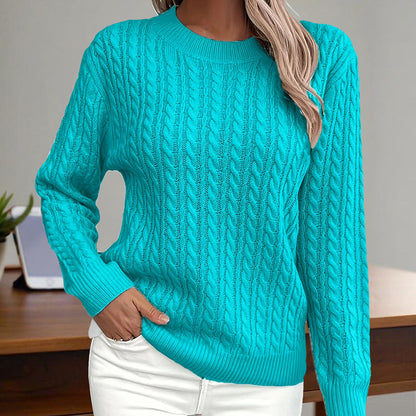 Women’s Textured Crew‑Neck Pullover Top FitiqueFit