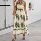 Women’s Wide-Strap Printed Maxi Dress FitiqueFit