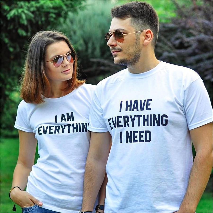 Couples with short sleeve t-shirts FitiqueFit