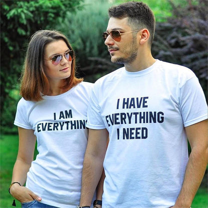 Couples with short sleeve t-shirts FitiqueFit
