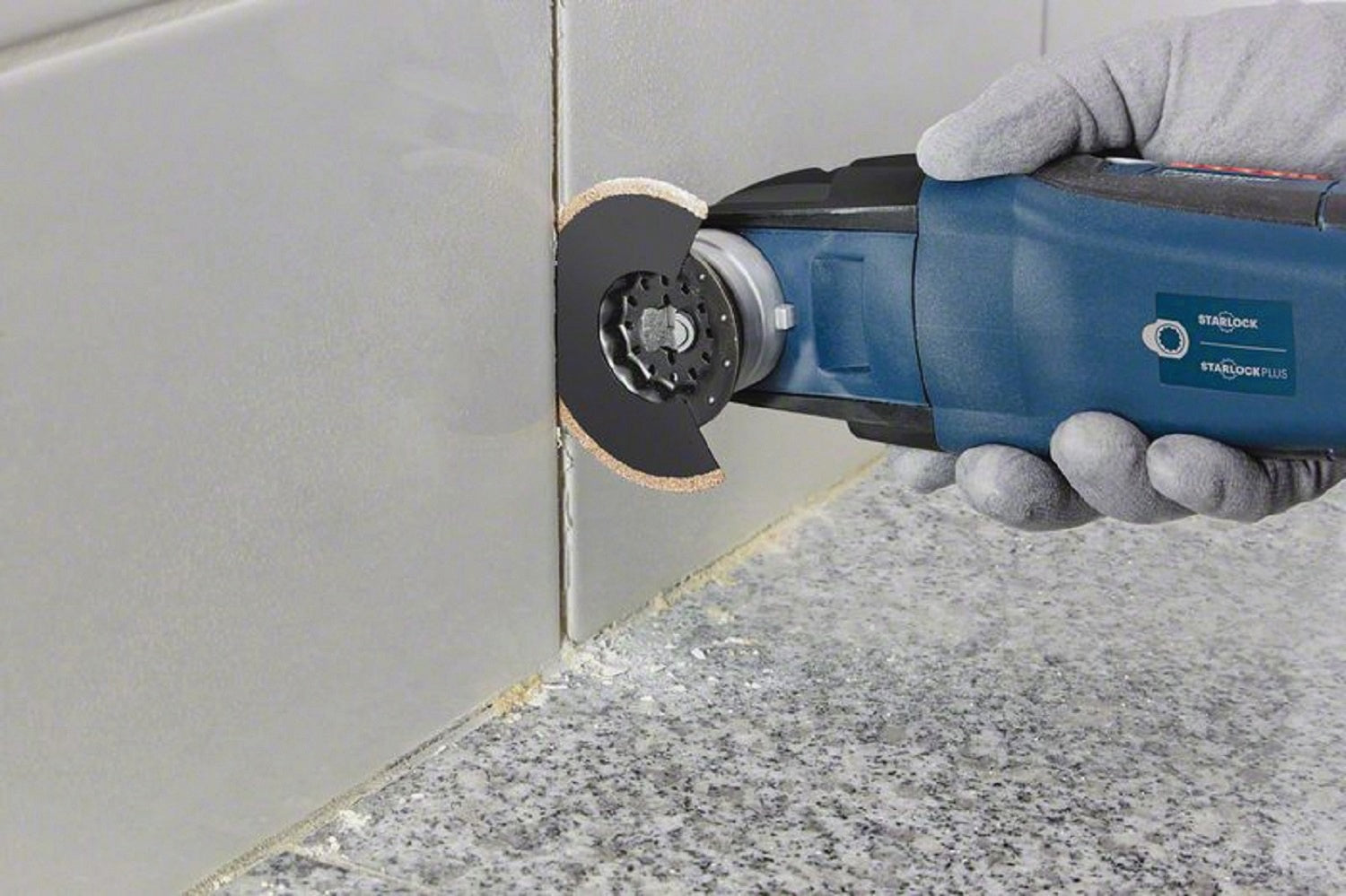 BOSCH OSL312CG 3-1/2 In. x 1/8 In. Starlock® Oscillating Multi Tool kerf Carbide Grit/Grout Grinding Blade VM Hardware