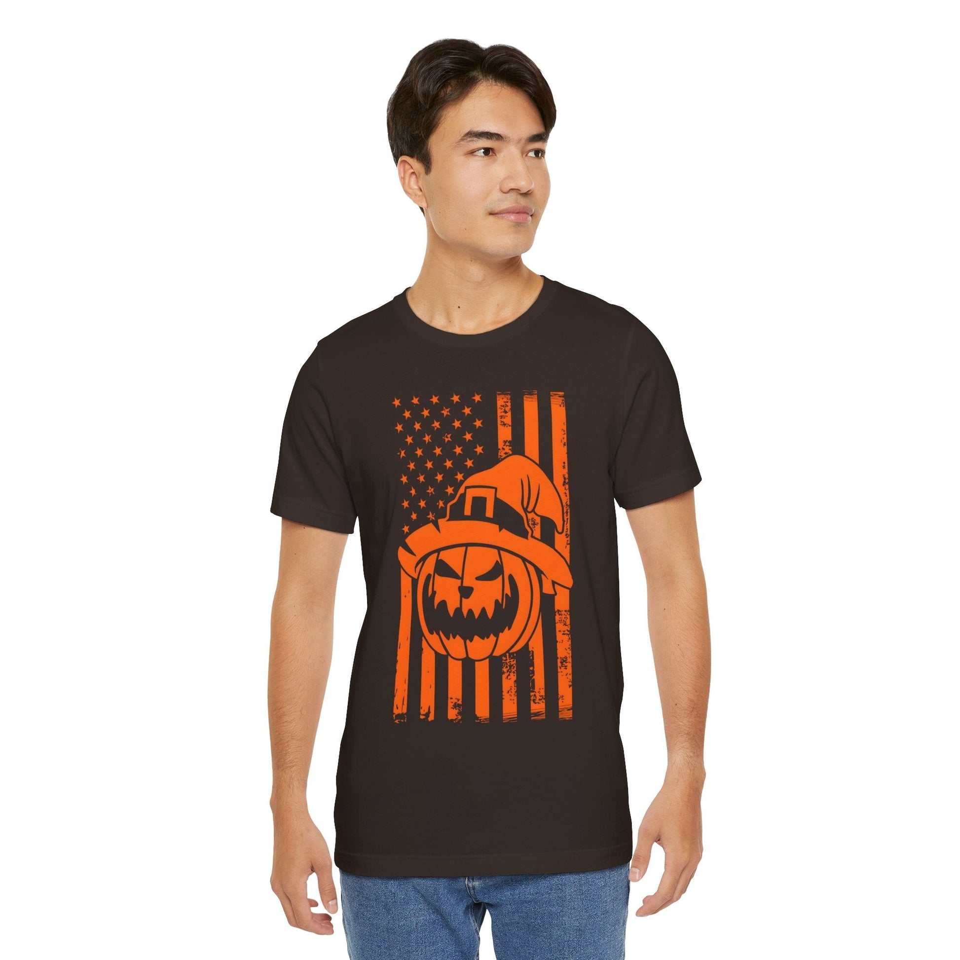 Pumpkin American Flag T-Shirt The Devil's Pickle