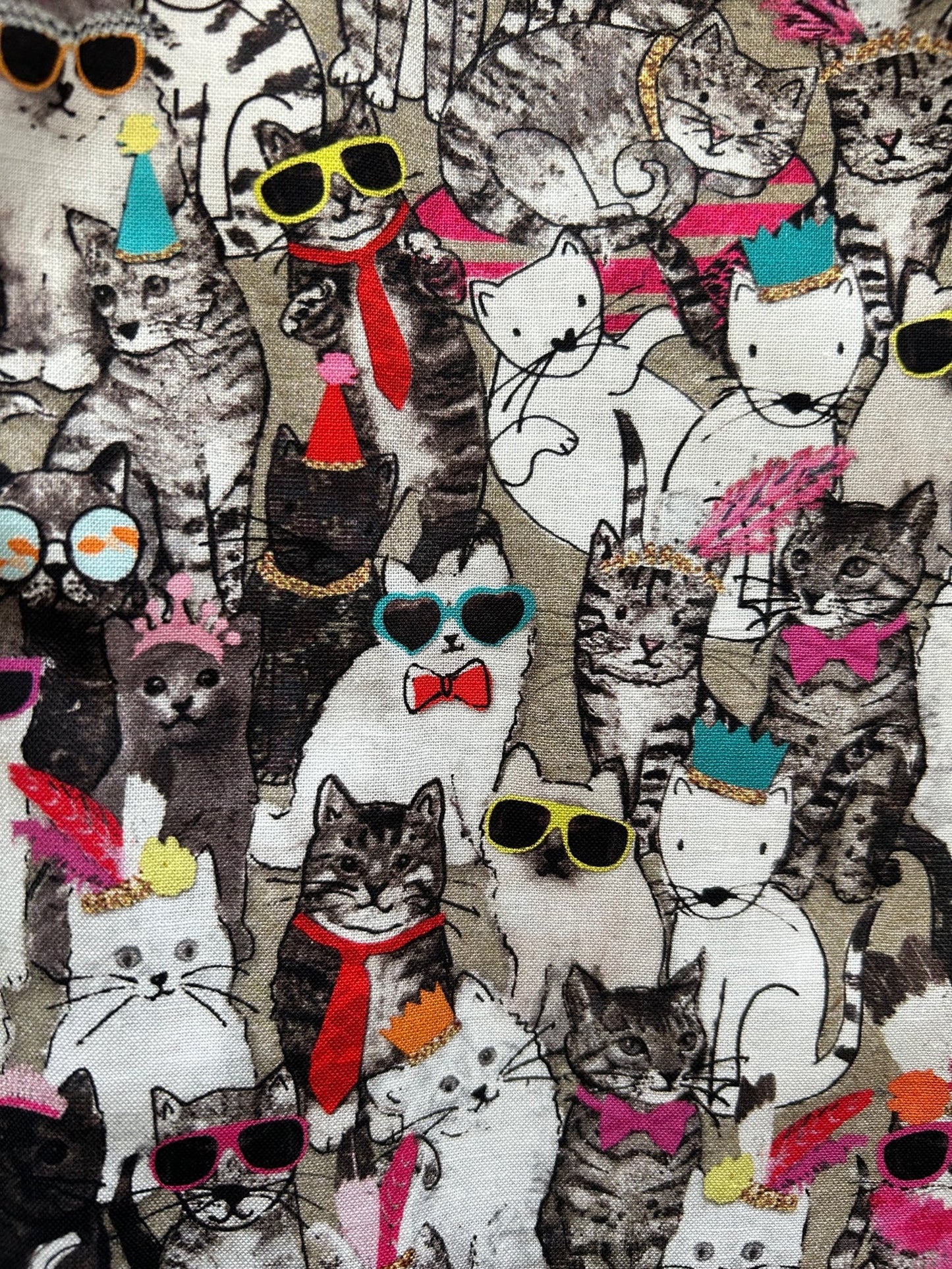 Cool Cats Shorter Length Fit & Flare Dress Retrolicious