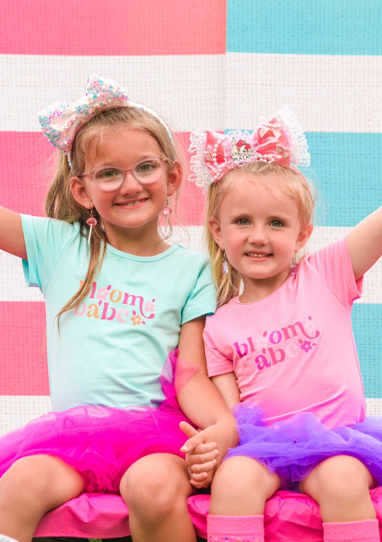 Girls Graphic Tee - Bloom Babe -Teal Always In Bloom Clothing Co