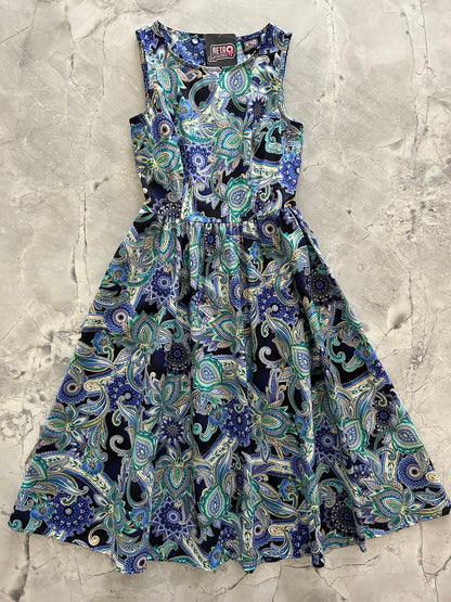 Deco Floral Midi Dress Retrolicious