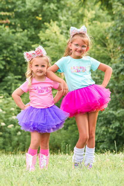 Girls Graphic Tee - Bloom Babe -Teal Always In Bloom Clothing Co