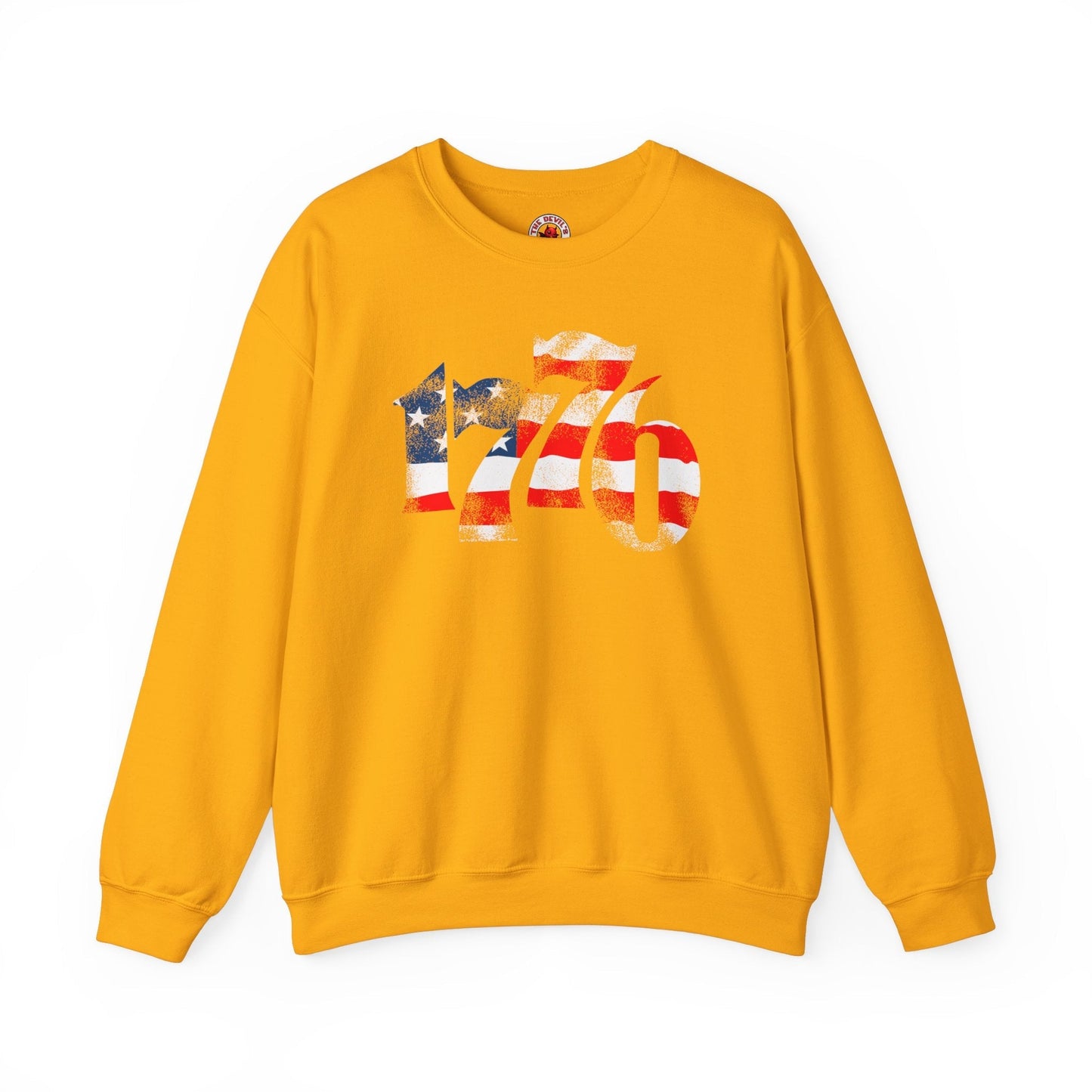 1776 American Flag Crewneck Sweatshirt The Devil's Pickle