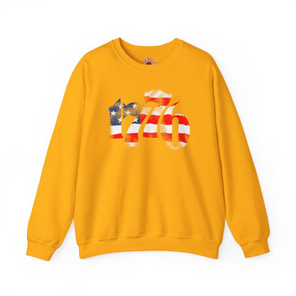 1776 American Flag Crewneck Sweatshirt The Devil's Pickle