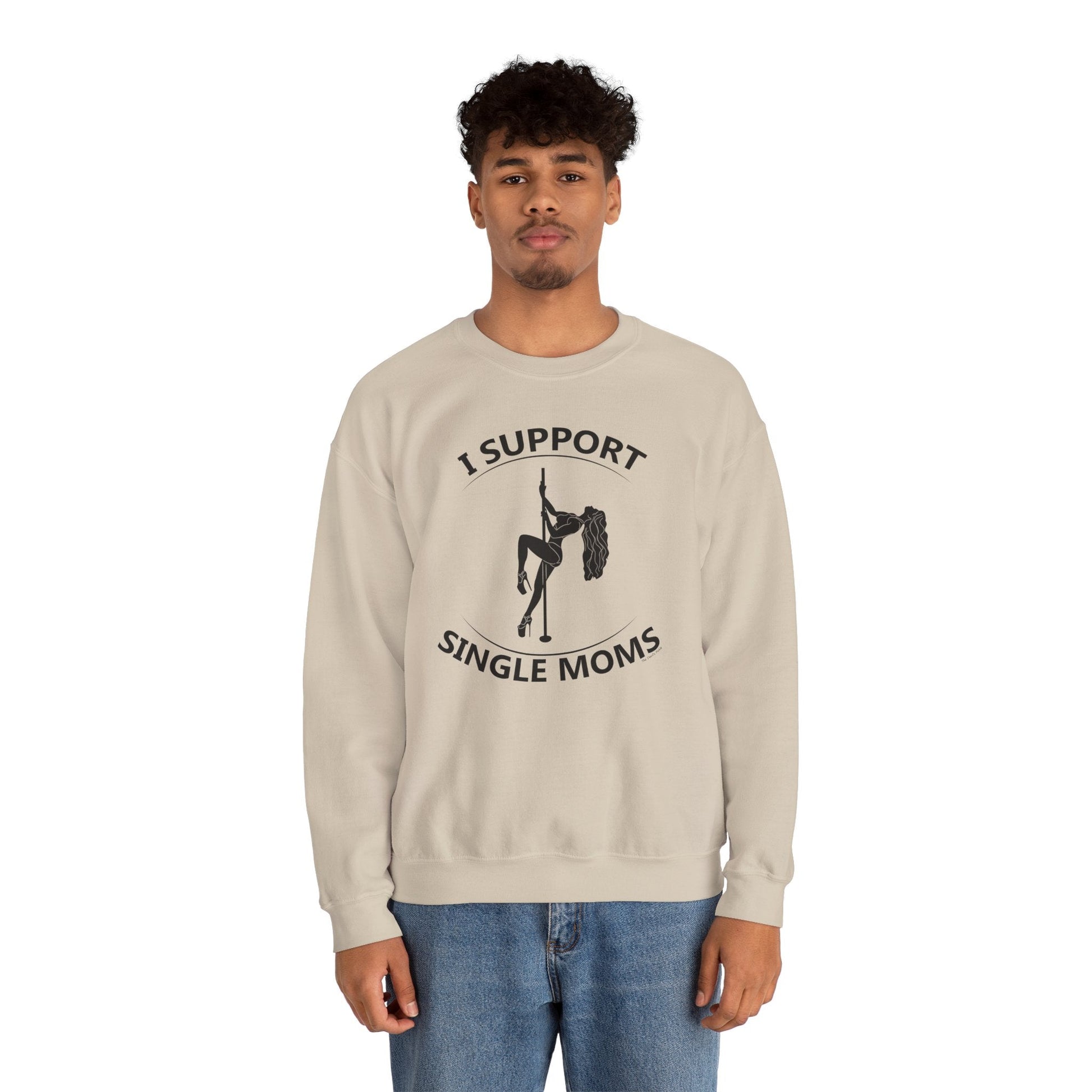 I Support Single Moms Crewneck Sweatshirt The Devil's Pickle