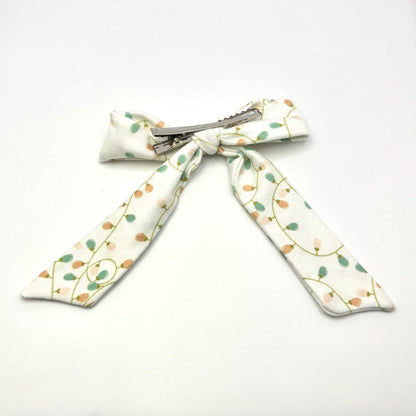 White Lights Christmas Bow Enchanted Scrunch
