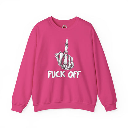 Fuck Off Finger Crewneck Sweatshirt The Devil's Pickle