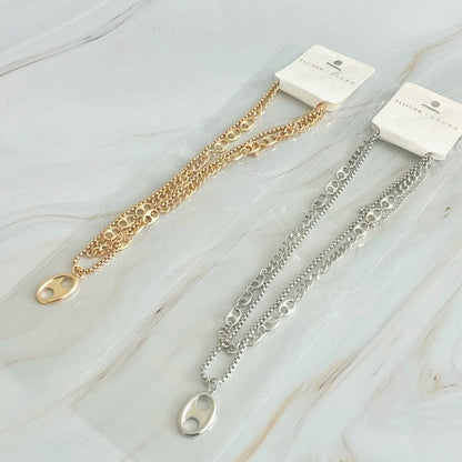 Button Charm Golden Necklace Set Shop Style & More | Fresh Looks, Everyday Deals & Free Shipping